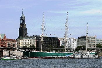 Sailing Ship Port of Hamburg Germany