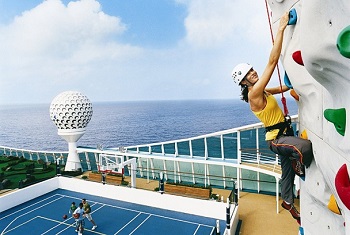 Rock Wall Cllimbing On Board Royal Caribbean Ship