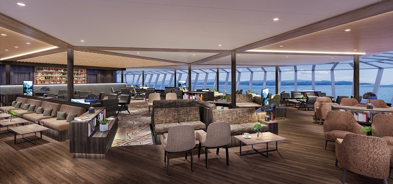 Explorer Lounge Onboard the MS Fram Hurtigruten